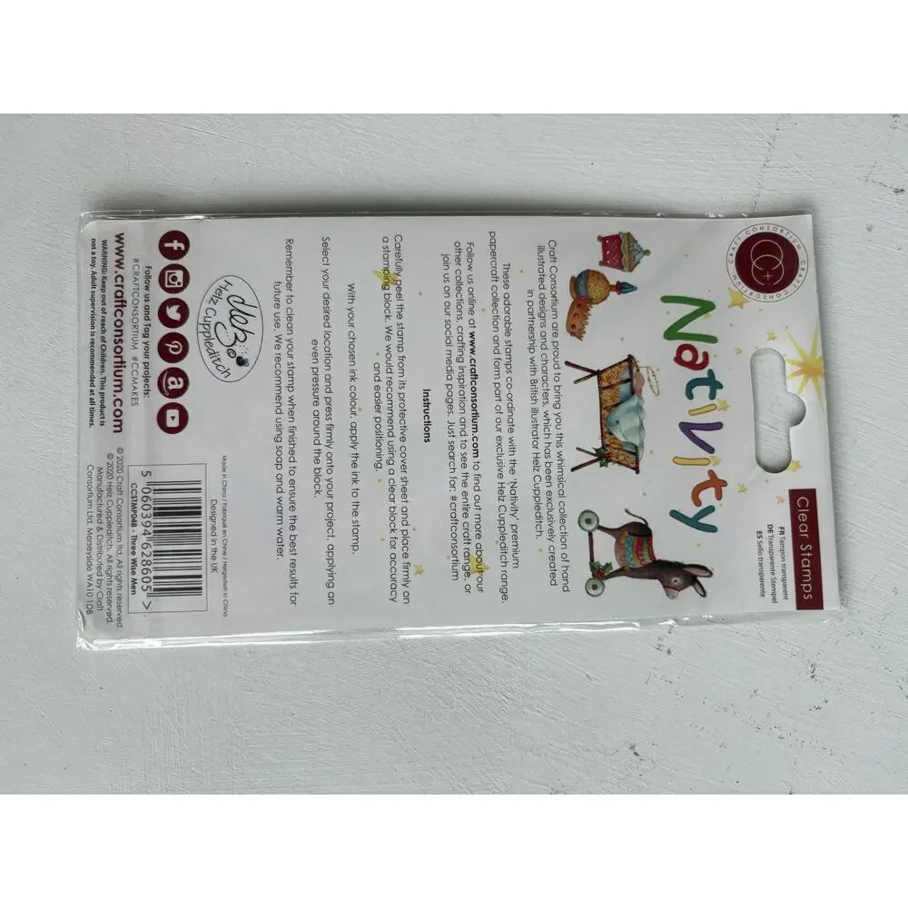 Wise Men CHRISTMAS Nativity Clear Rubber Stamp Set Craft Consortium CCSTMP048
